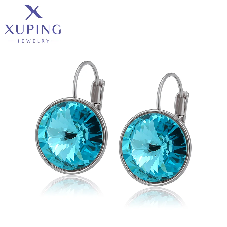 Xuping Schmuck Charm Hohe Qualität Runde 14mm Stein Mode Elegante Trendy Stil Kristall Ohrring für Frauen Party Geschenk – Detail 22