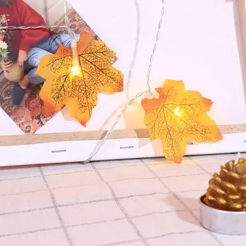

`Fairy String Lights 20 LEDs Maple Leaves Light Battery Operated for Outdoor Home Christmas Party Decoration 300cm 20 LED