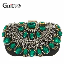 Известный бренд, женский кошелек, черный кристалл, вечерние металлические клатчи, серебряные, украшенные бисером, Свадебная коробка, клатч, сумки, кошелек и сумочки