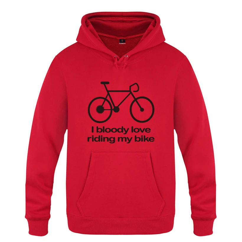 I Bloody Love Riding My Bike-Cyclist Gift толстовки мужские мужские пуловеры флисовые толстовки с капюшоном - Цвет: HOY HET