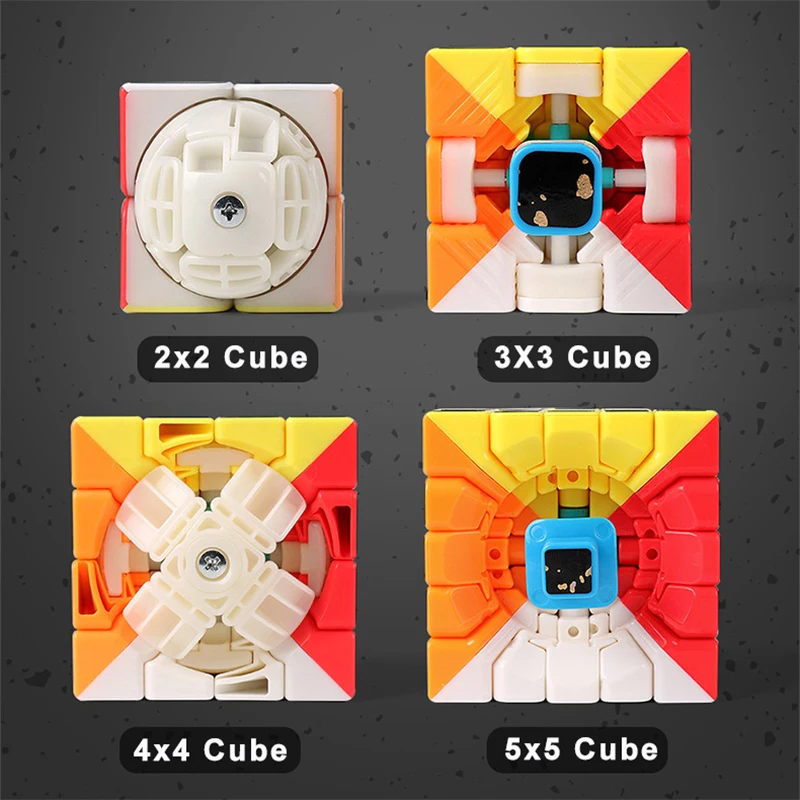 4 шт всплеск золотистый куб 2x 2 набора 3x3 4x4 5x5 магический куб 3x3x3 скоростной куб игровой стикер головоломка детские игрушки для подарочной коробки