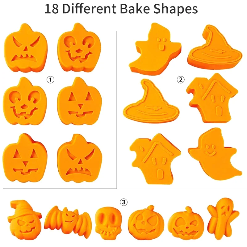 3 шт. силиконовые формы для выпечки Хэллоуин тыква "сделай сам" форма для торта, печенья инструменты-лад по доступной цене