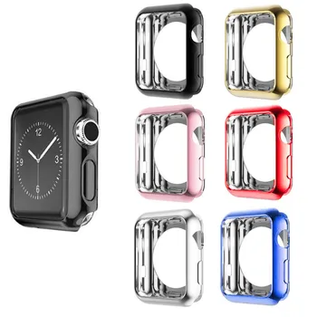 

Silicone TPU Soft Case Shell Protective Frame For iwatch Apple Watch Series 3/2/1 38mm/42mm Screen Protector Cover Protection