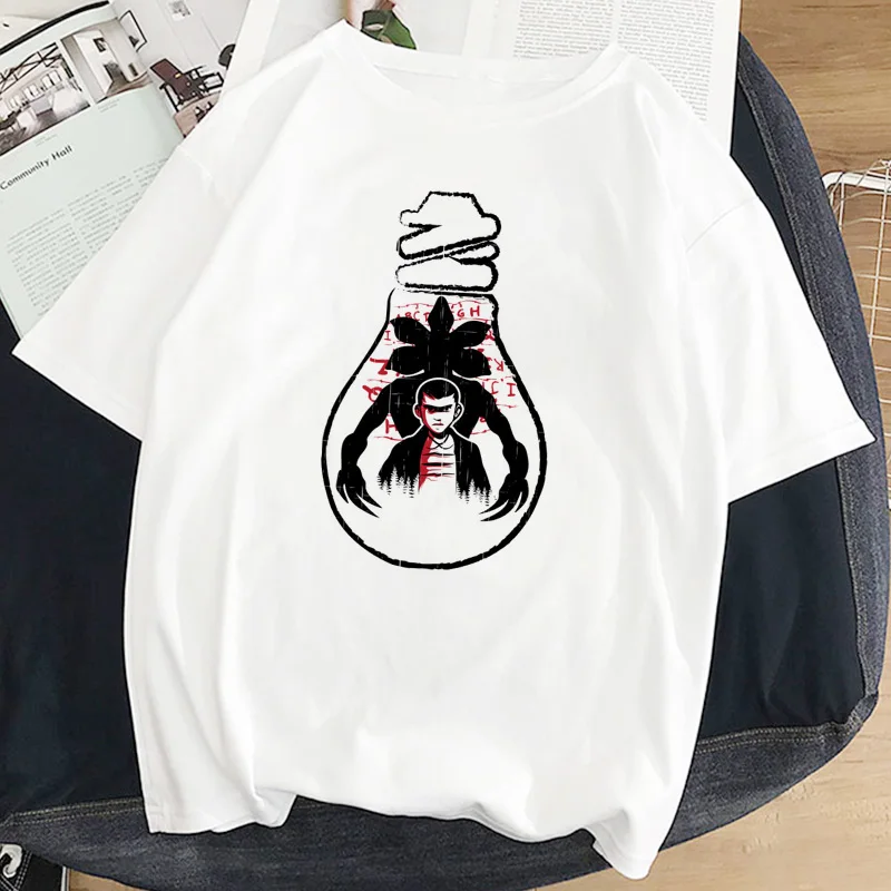 STRANRER THINGS Printing новая футболка Женская Повседневная Harajuku топы Летняя женская футболка с коротким рукавом женская футболка одежда