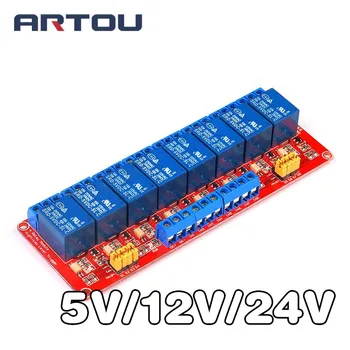 

5V 12V 24V 8 Channel Relay Module High and Low Level Trigger with Optocoupler Relay Output 8 way Relay Module for Arduino