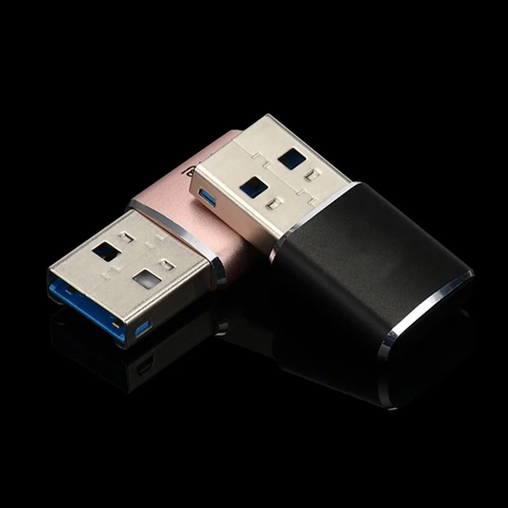 Мини-кардридер из алюминиевого сплава с разъемом usb типа Micro-USB и USB с поддержкой одновременного чтения и записи