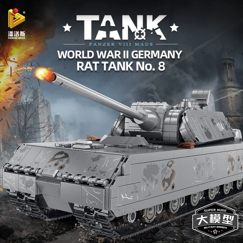 SWAT PLS 628009 Military No. 8 Mouse Type Heavy Tank SWAT Model 2127PCS Building Blocks Brick Toys Kids Gift Set