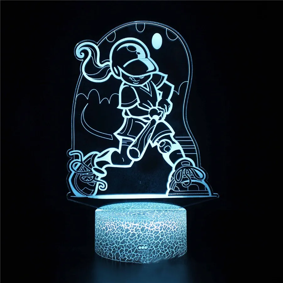MY-1187 Светодиодный ночник 3D бейсбольный цветной USB акриловый светодиодный настольный светильник для мальчиков праздничные подарки Домашний декор GY060 Новинка ночные лампы - Испускаемый цвет: MY-1187