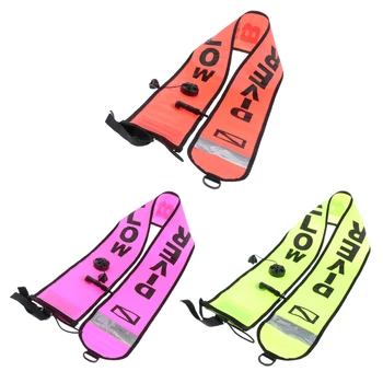 

Safety Scuba Diver Markers Surface Singal Buoy Reflective Dive Band Inflatable Tube with Plastic Clip for Diving Snorkeling 1.5m