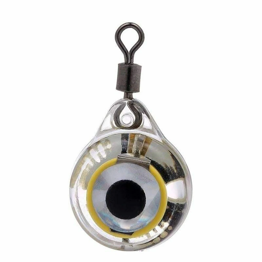 Mini Fishing Lure Light LED Deep Drop Underwater Eye Shape Fishing Squid Fishing Bait Luminous Lure for Attracting Fish