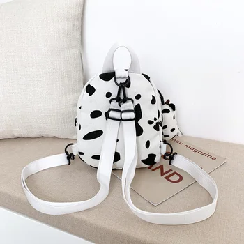 

1pc Cow Shoulders Bag Fashion Backpack Simple Phone Holder for Female Lady Girl