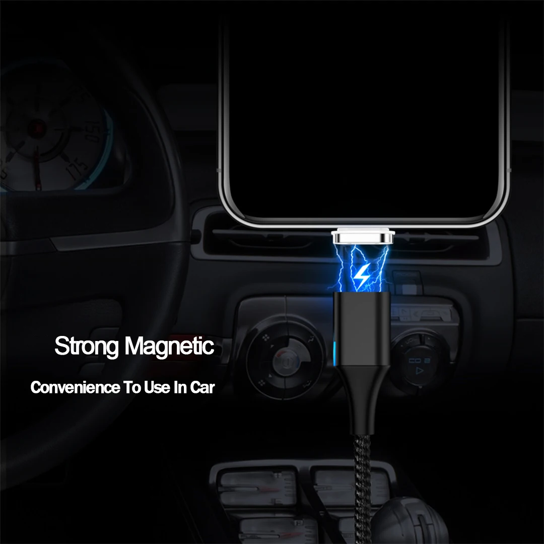 Магнитный кабель 3 А для быстрой зарядки для iPhone samsung Xiaomi Quick Charge 3,0 Micro usb type C Магнитный шнур для зарядки и передачи данных