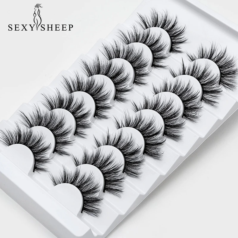 SEXYSHEEP 5/8 пар 3D норковые ресницы натуральные накладные драматический объем