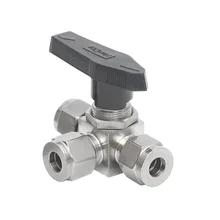 Подходит для 3 6 8 10 12 мм 1/" 1/4" 3/" 1/2" OD трубка тройник L-port шаровой клапан компрессионный Union 304/316 из нержавеющей пропан