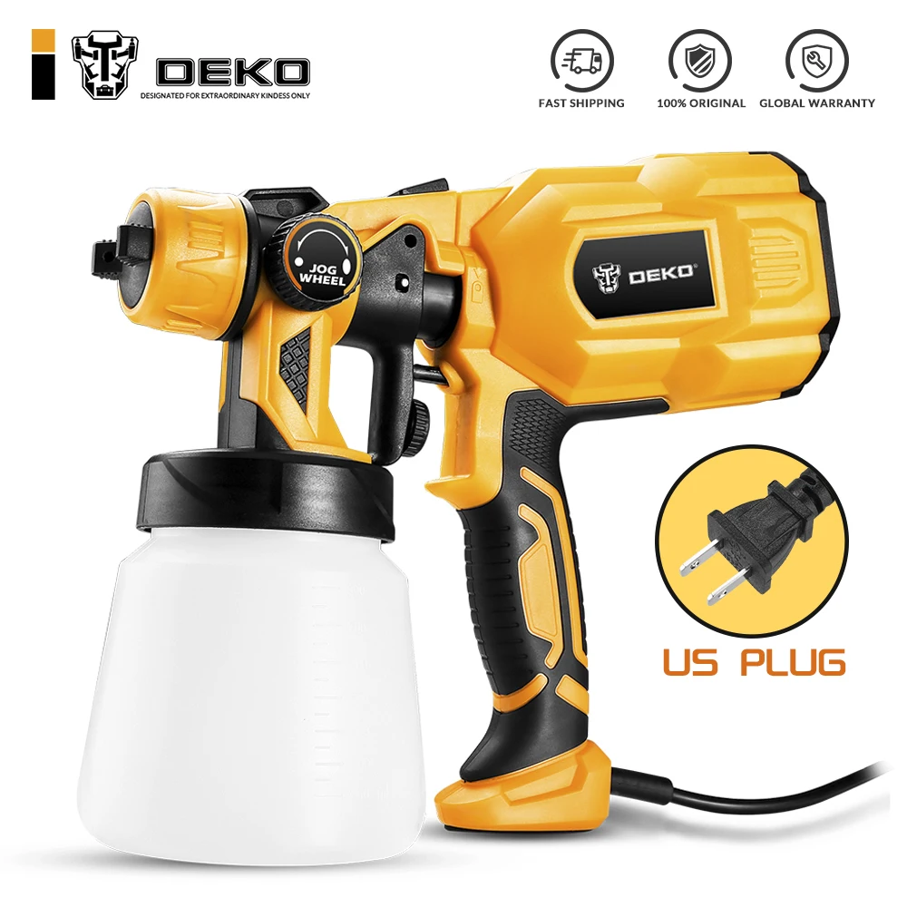 

DEKO Spray Gun 110V 220V High Power Home Electric Paint Sprayer, 3 Nozzle Easy Spraying and Clean Perfect for Beginner