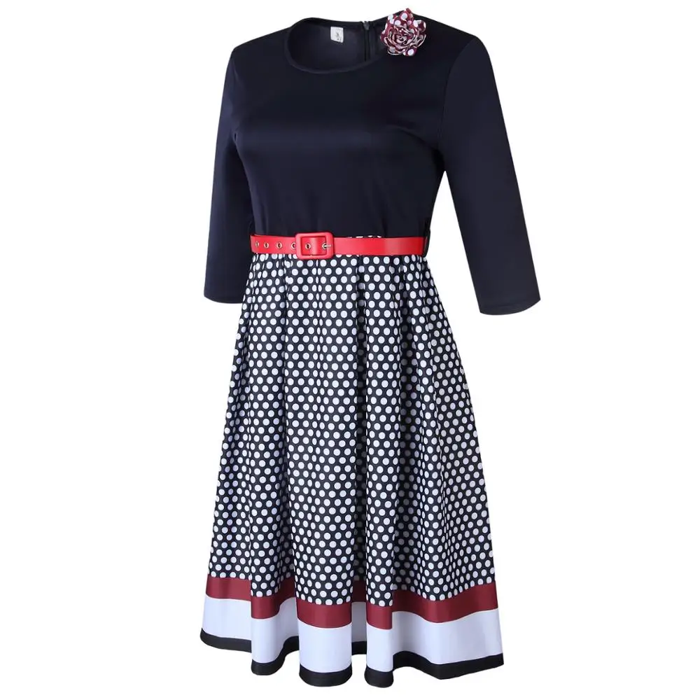 

Cross-Border Sales Ladies Dress 2020 Brown Color Office Lady Style Casual Dresses