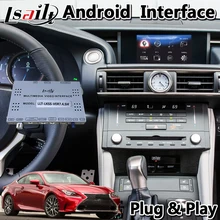 Interfaz de vídeo Android Carplay para Lexus RCF RC300h RC350 RC200t RC 2015-2017, versión de Control del ratón con navegación GPS para coche