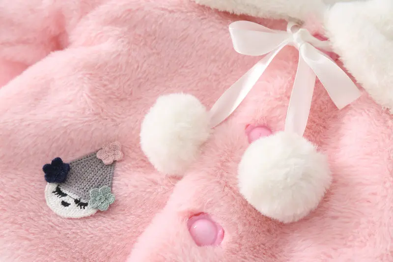 Lovely Winter Clothes Newborn Kids Baby Girl Fur Coat Cloak Cape Jacket Snowsuit Outerwear Clothes Princess Infant Wool Coat