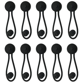 

10Pcs Bungee Shock Cord Cover Clips and Lacing Knobs Pull Tie Down Tarp Canvas Knobs for Marine Boat Truck Car RV Cover