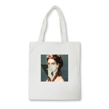 

Women Shopping Bag Fashion Funny Picture Print Female Canvas Shoulder Bag Environmental Storage Handbag Reusable Foldable Totes