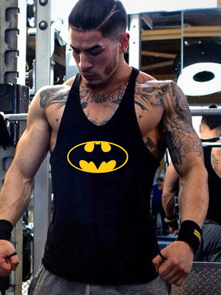 Brand Vest Mens Bodybuilding Fitness Top Men Gym Tank Top Clothing Muscle Sleeveless Singlets Fashion Workout Sports Shirt