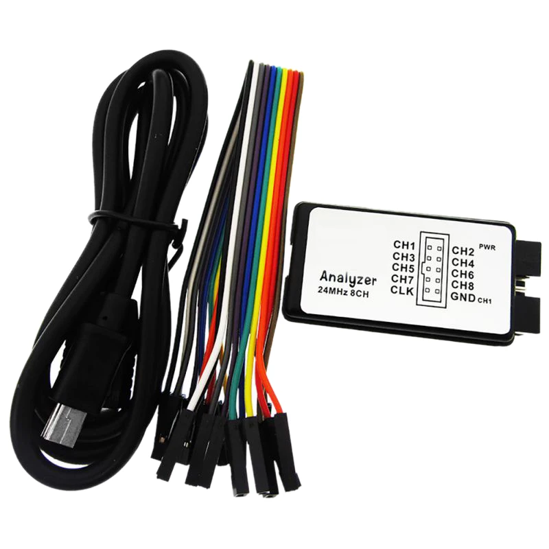 USB логический анализатор 24 м 8CH микроконтроллер ARM FPGA инструмент отладки МГц 16 12 8 4