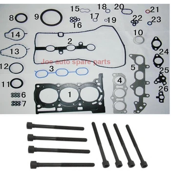 

1KRFE 1KR Full gasket set kit cylinder head bolt for Daihatsu SIRION STORIA Toyota AYGO YARIS VITZ VIOS Citroen C1 107 1.0L