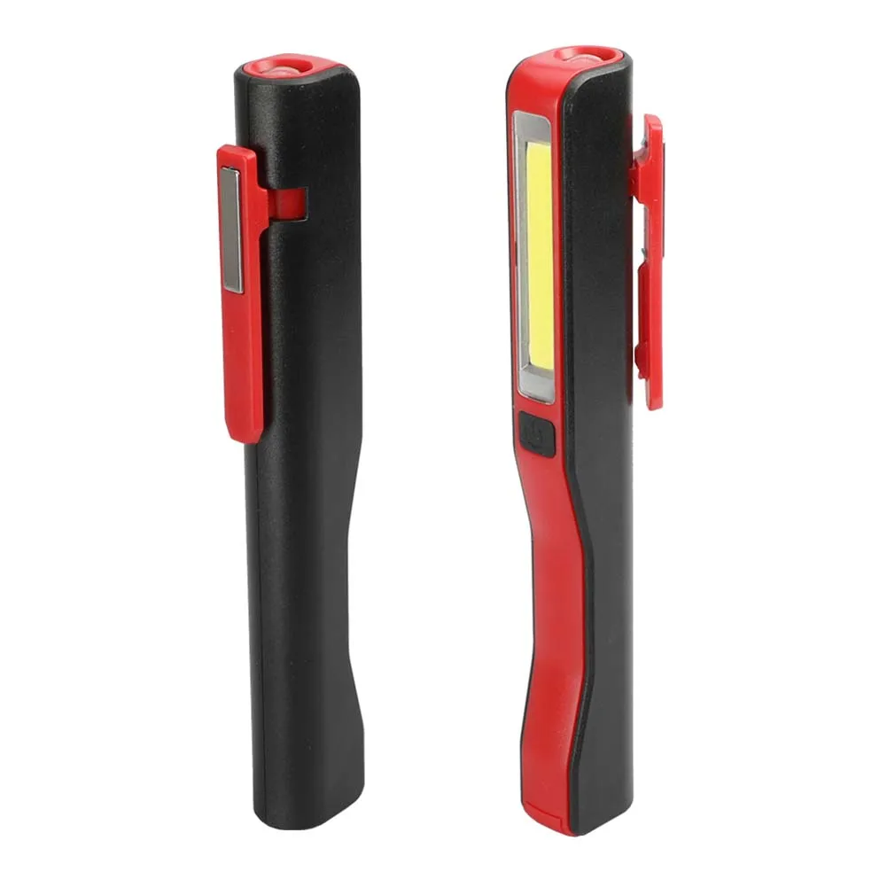 3PCS COB LED Pocket Pen Light Inspection Work Light Flashlight Torch with Clip 