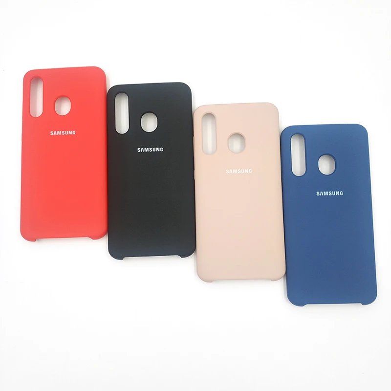 

100% Original Samsung A40 Liquid Silicone Case Protective Back Door Housing Cover For Galaxy A40 A60 M40 Mobile Phone With Logo