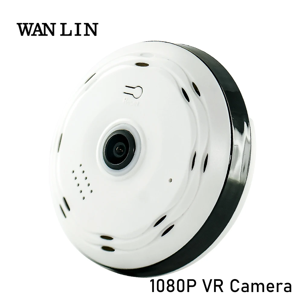 WANLIN 3D рыбий глаз IP камера 1080P 960P 2MP 1.3MP 360 градусов Домашняя безопасность WiFi Виртуальная реальность панорамный фотоаппарат детская камера видеонаблюдения с монитором