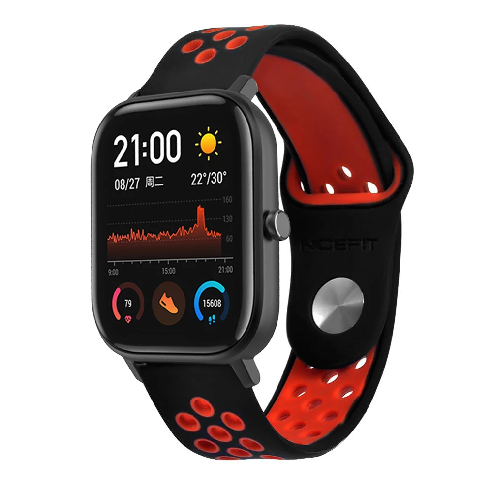 Многоцветный 20 мм спортивный силиконовый ремешок для Huami Amazfit GTS Bip BIT PACE Lite Молодежные умные часы браслет