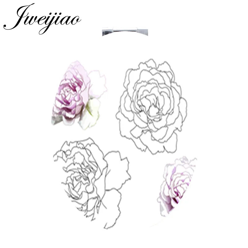 

JWEIJIAO DIY Design Sketch flowers Magnifying Oval 1X/2X PU Makeup mirrors simple line ART pocket mirror blanks for party KL46