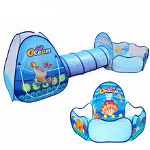 Палатка для детей океан мир ребенок портативный складной 3 в 1 Игровая палатка наружное, спортивное, игрушечное игровой дом с туннелем палатка для дома