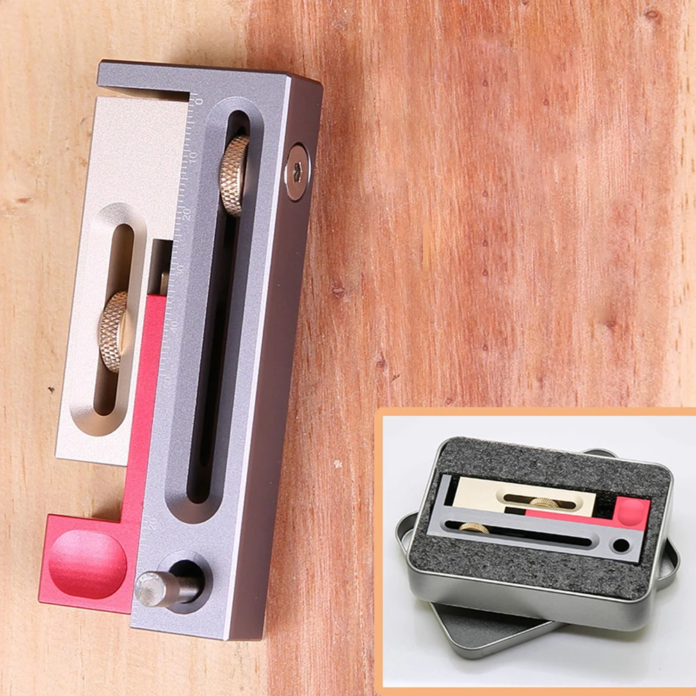 Kopen Tafel Zag Slot Richter Pen en Tool Houtbewerking Beweegbare Meten Blok Tenonmaker Lengte Compensatie