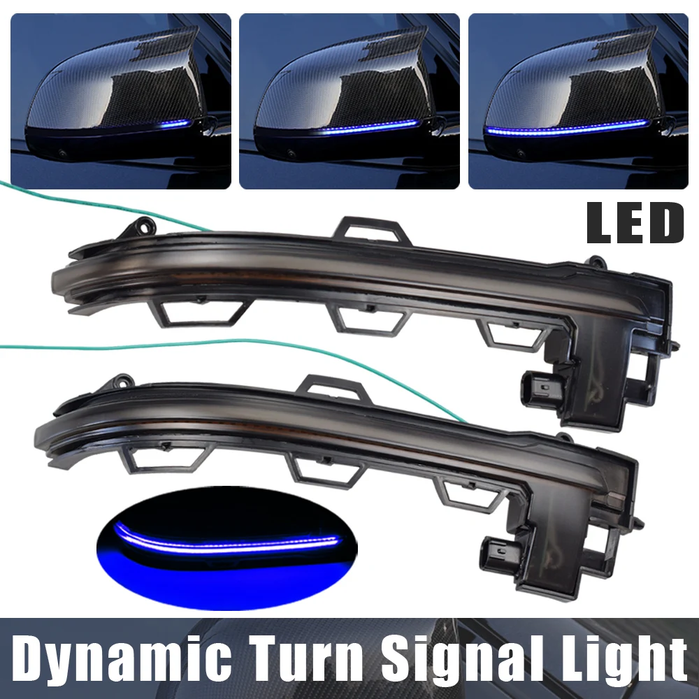 

For BMW X3 X4 X5 X6 X7 G01 G02 G05 G06 G07 2018-2020 LED Dynamic Turn Signal Blinker Sequential Side Mirror Indicator Light