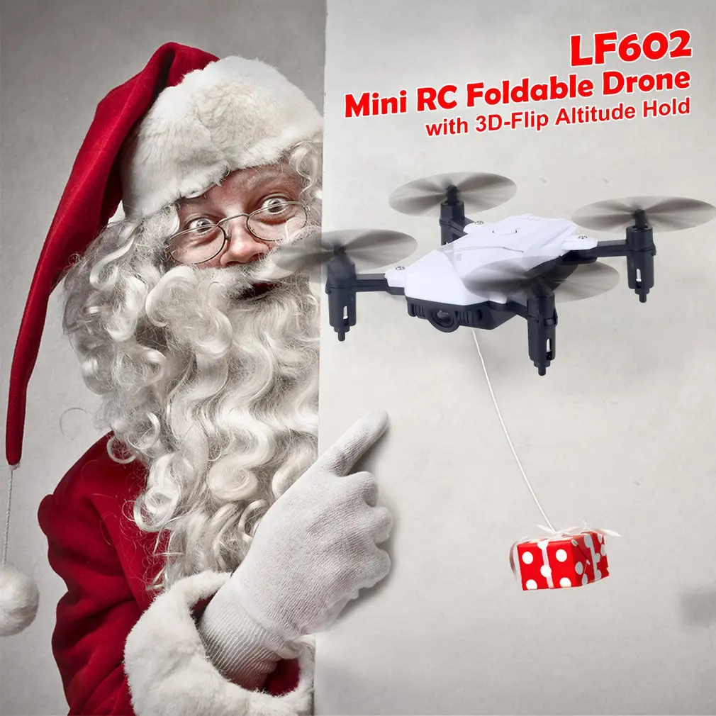 LF602 2,4G FPV складной мини RC Дрон Квадрокоптер игрушки с 720P HD Wi-Fi камера жесты селфи высота удержания самолета подарок для ребенка