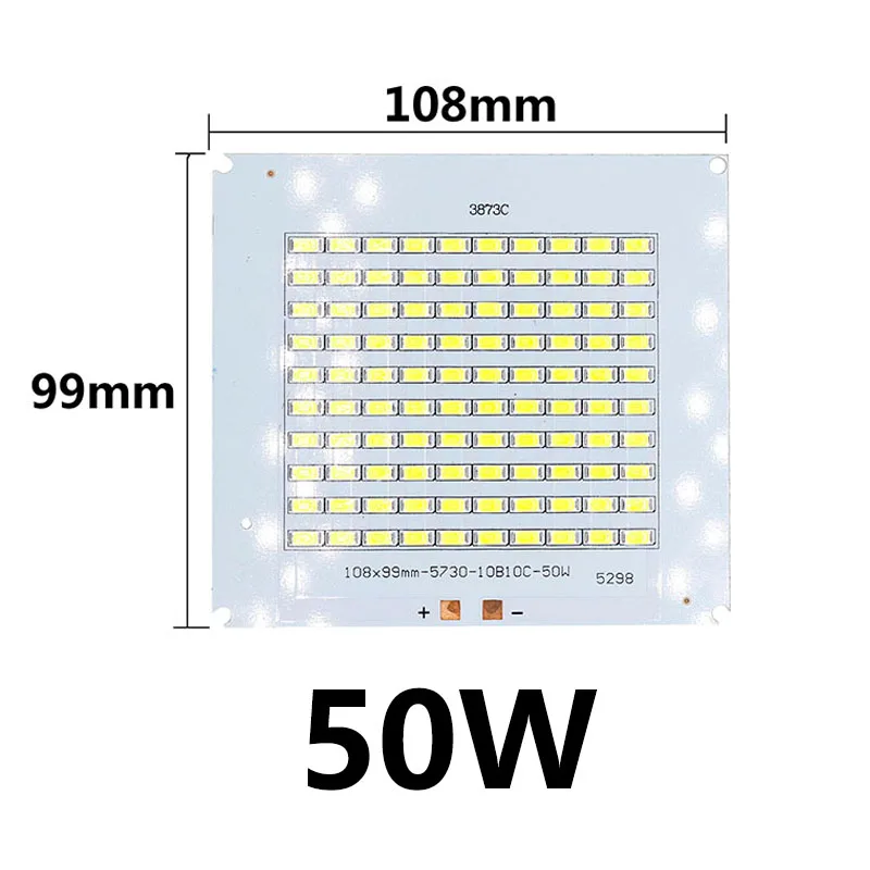 SMD5730 светодиодный светильник с кристаллами 50 Вт, 100 Вт, 150 Вт, 200 Вт, высокомощный Светодиодный прожектор COB 30-36 в для точечного светильника, точечный светильник, уличный светильник - Испускаемый цвет: 50W 108x99mm