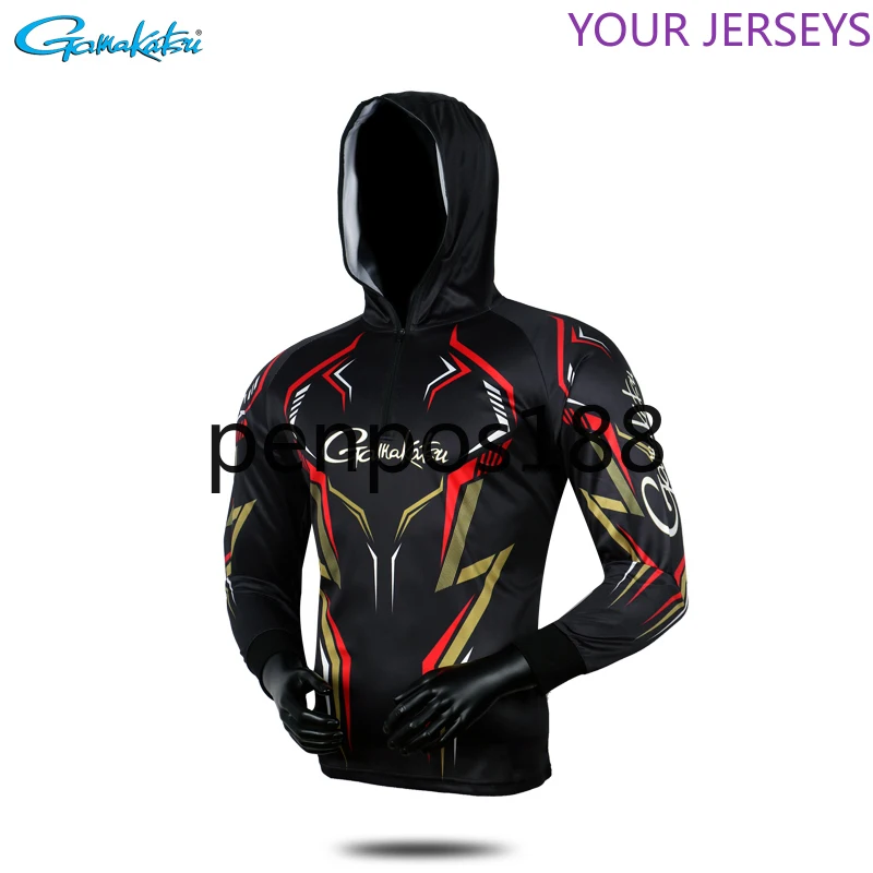 

Gamakatsu Fishing Clothing Long Sleeve Summer Quick-Drying Clothes Breathable Anti-UV Sun Protection TShirt Hooded Fishing Shirt