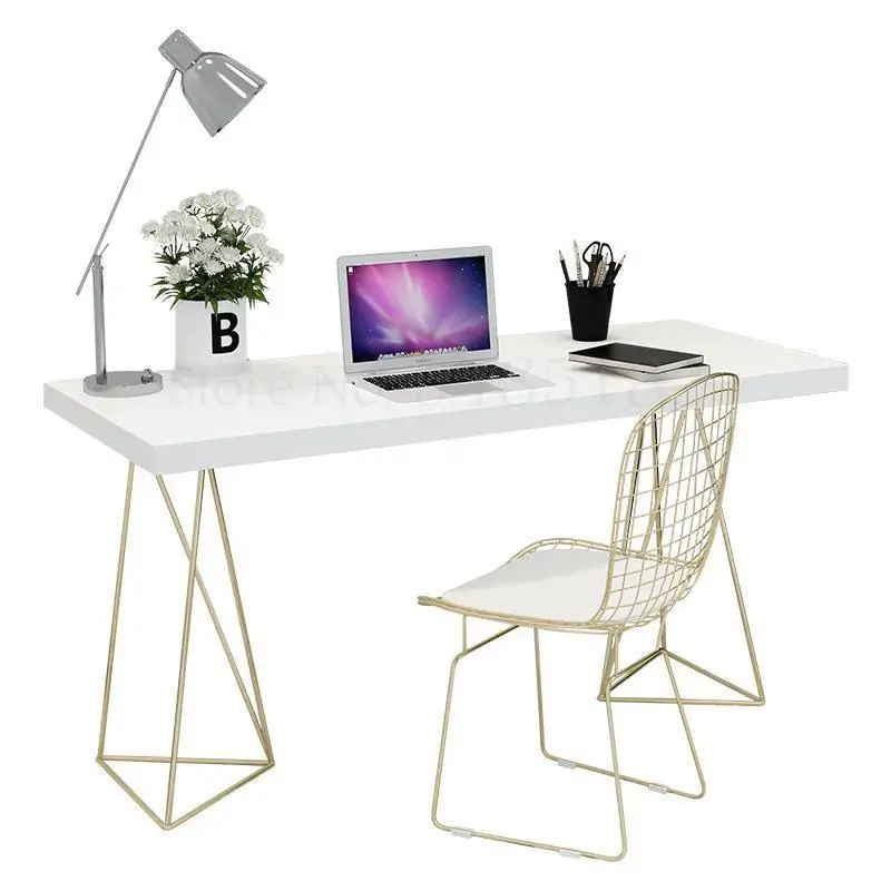 Современный минималистичный компьютерный стол в скандинавском стиле для спальни, простой настольный стол для дома, обеденный стол из цельного дерева, стол для конференций|Компьютерные столы|   | АлиЭкспресс - Boom Clap Store: божественный велюр и металлические элементы