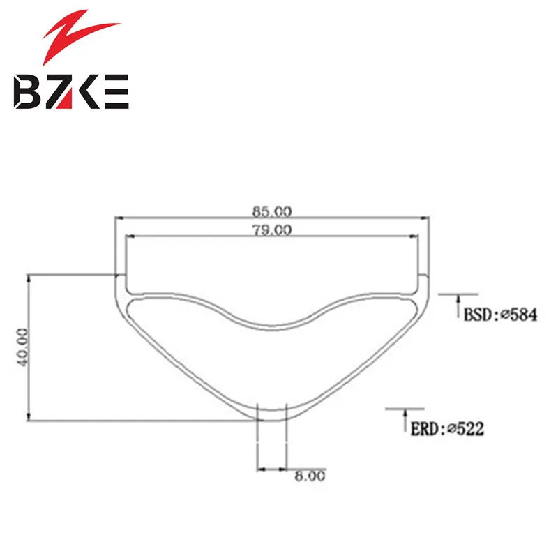 Flash Deal BZKE 27.5 inch carbon fat bike rim 85mm width 40mm deep  27.5er carbon rims for fat bicycle carbon snow bicycle rims tubeless 3