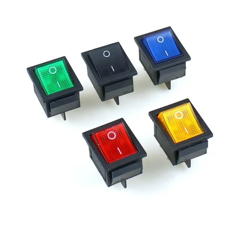 

1PCS KCD1 Rocker Switch Power Switch 4Pin On-Off 6A/10A 250V/125V AC Red Yellow Green Blue black Button Switch
