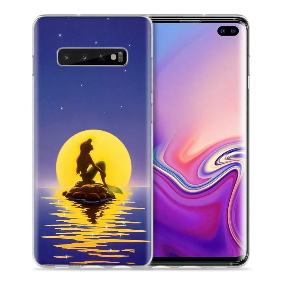 Чехол с русалочкой для samsung Galaxy Note 10 S10 5G S10e S8 S9 S7 8 9 J4 J6 Plus силиконовый чехол для телефона Schale
