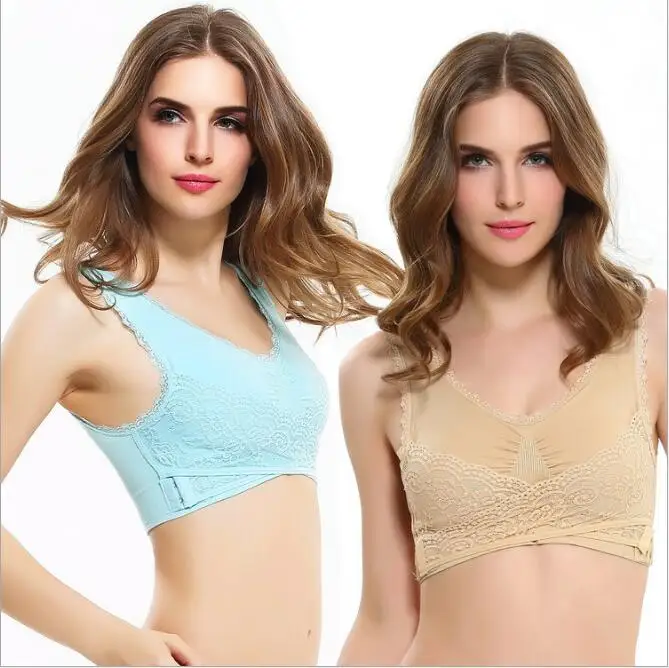 

Pure Cotton Slim Vest Bra Solid Color Seamless Underwear Women's Non-steel Ring Sleep Bra Soft Lace Slim Vest Plus Size