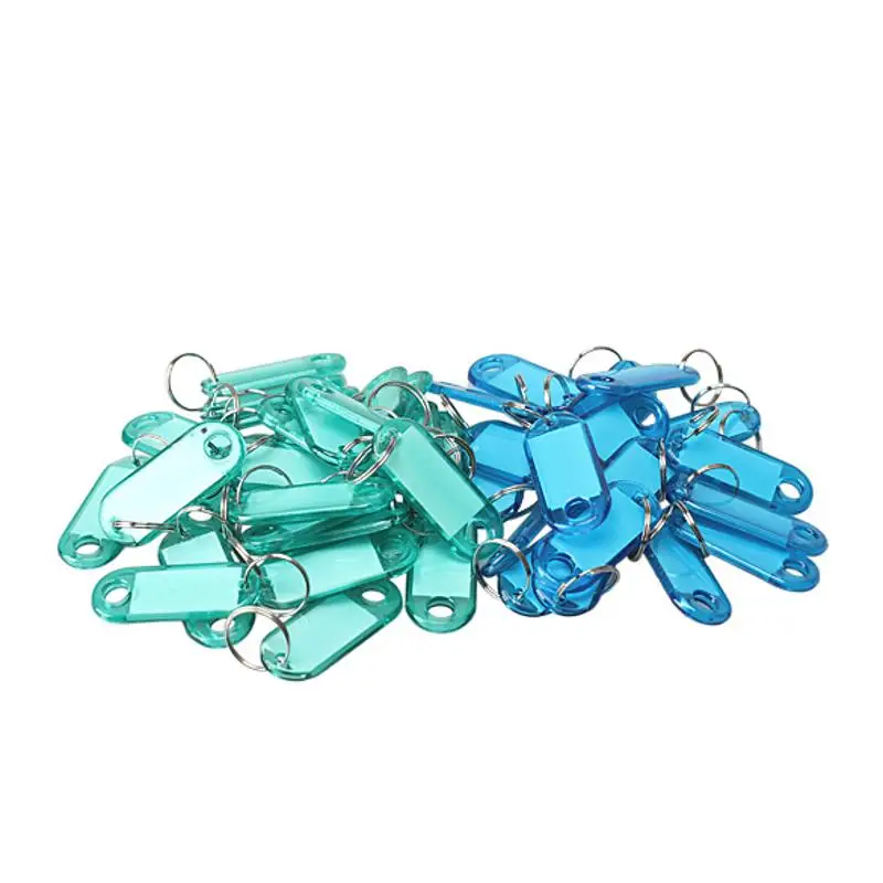 

60pcs/set Frosted Name Tags Key Tags Luggage Bag Label Key Tags Mix Color Plastic Keychain For Men Women