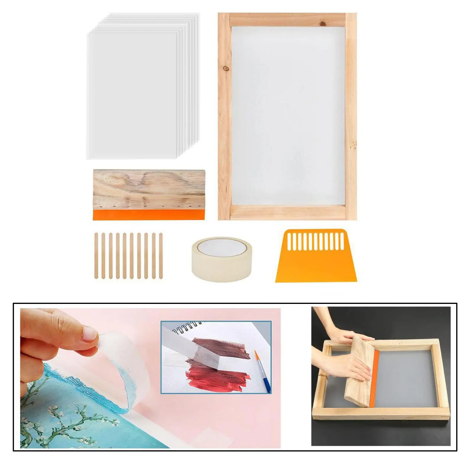 24x Silk Screen Frame, Screen Printing Set,durable Safe Silk Screen