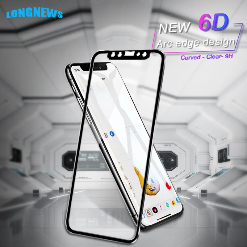 

New 9H Curved Edge Aluminum Alloy Tempered Glass for iPhone X XS MAX XR iPhone 6 6s 7 8 plus Full Coverage Screen Protector Film