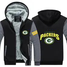 Зимние Утепленные толстовки с капюшоном для мужчин Green Bay Packers, рок-музыка, повседневная шерстяная подкладка, Брендовые спортивные костюмы, модные куртки зеленого цвета Ba