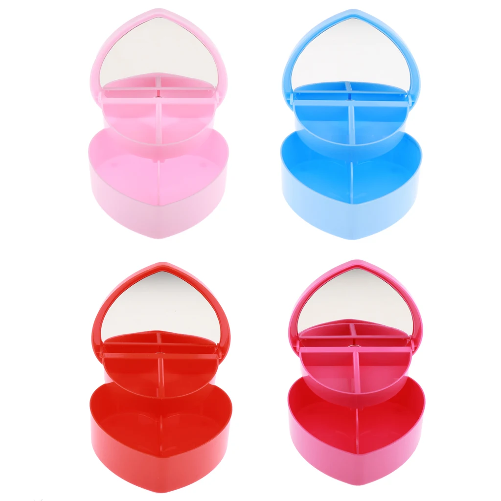 Love Heart Jewelry Box Stirage, Trinket Storage Organizer Case for Women Girls