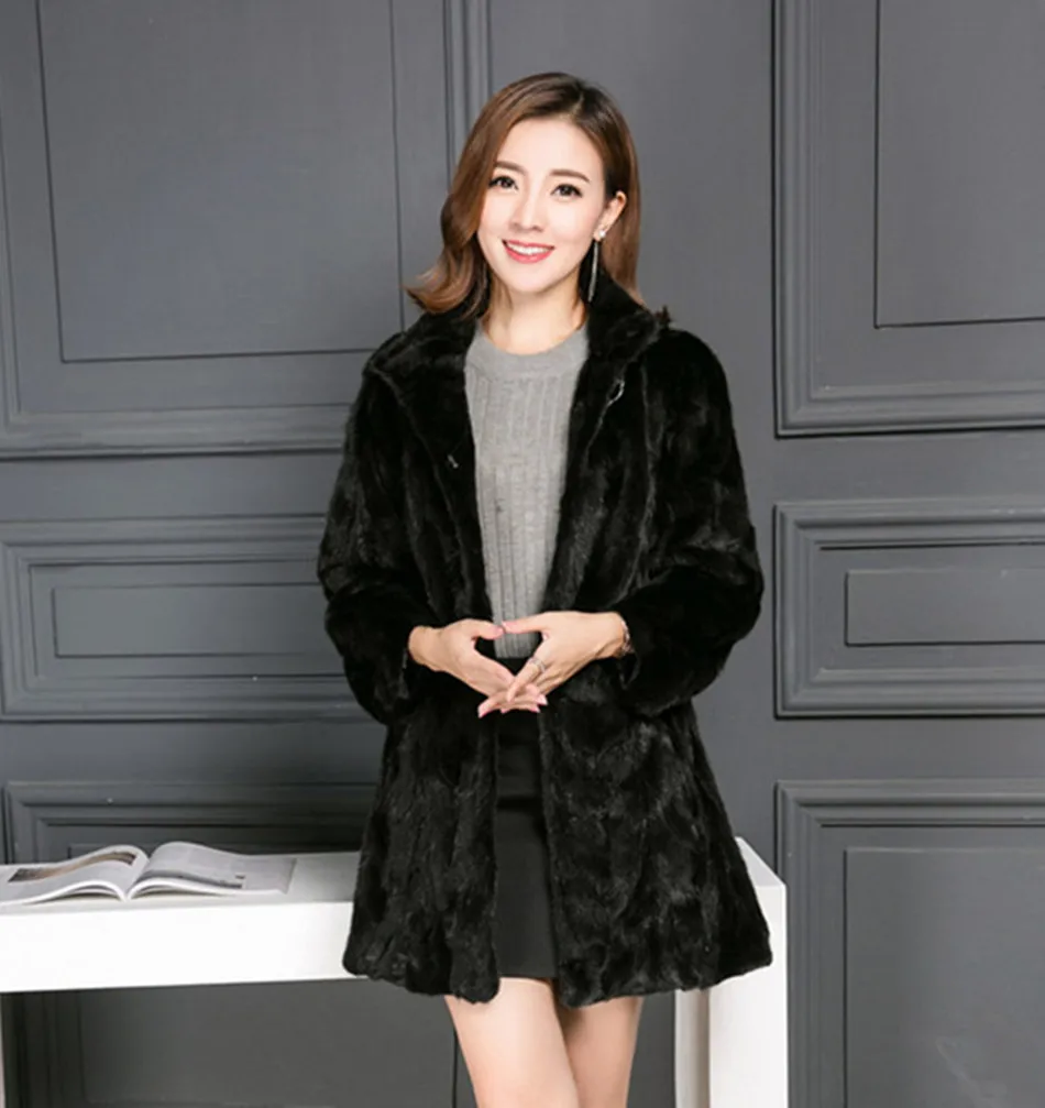 Натуральное Норковое меховое Женское пальто женская верхняя одежда из натурального меха норки