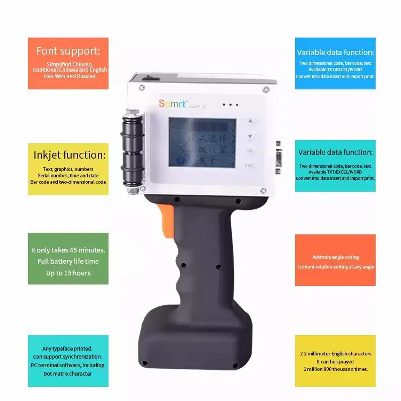 Diy Inkjet Printer Handheld Portable Inkjet Code Hand Held Inkjet Printer